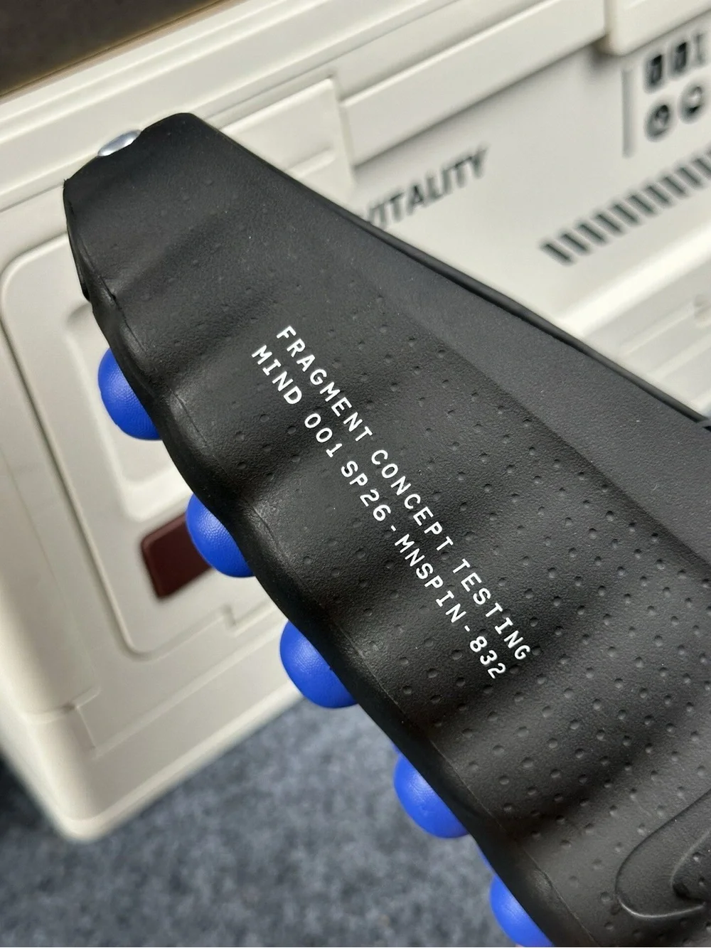 Nike x Fragment Design Mind 001 Black Recovery Slides IQ8502-001 Massage Slipper